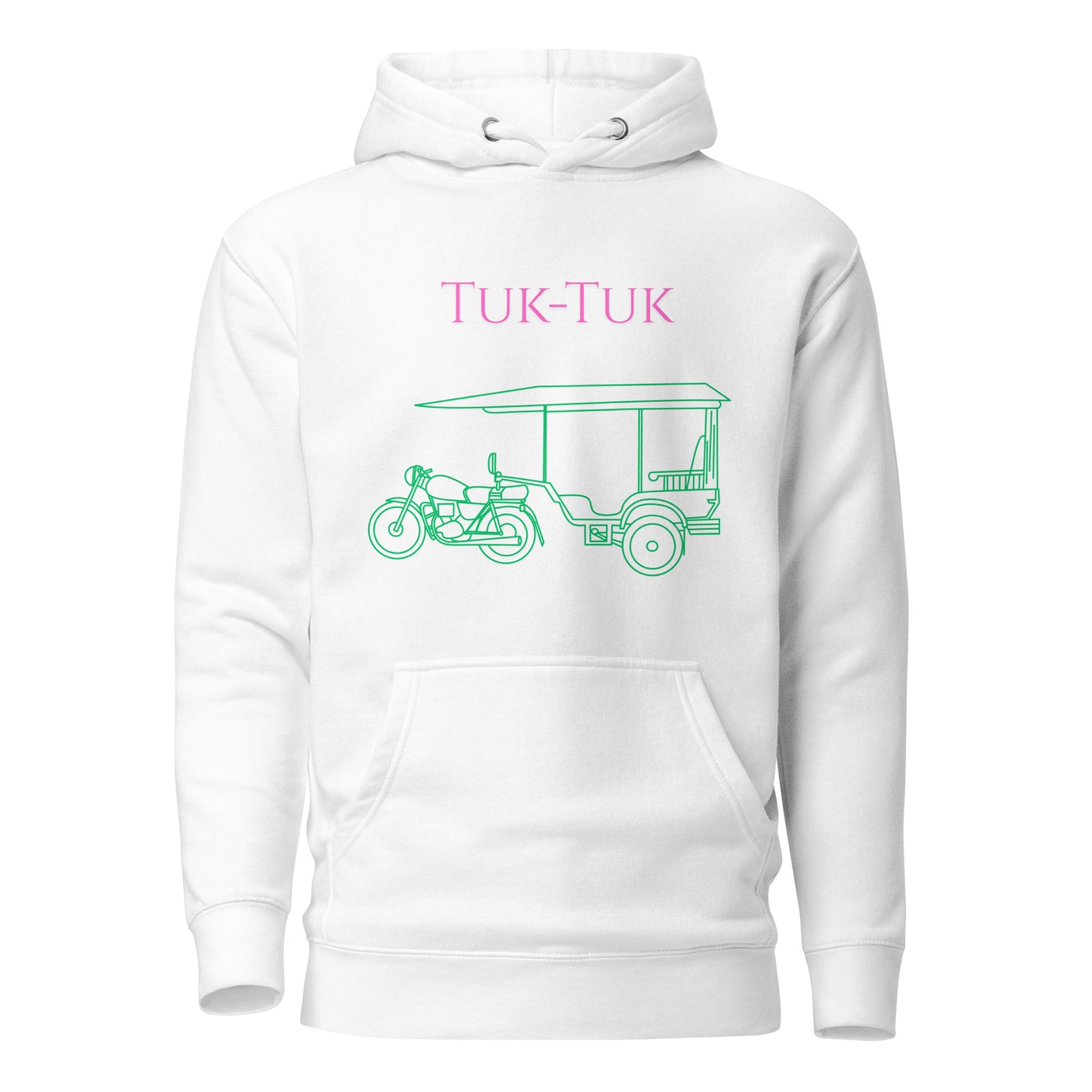 Tuk-Tuk Travel Hoodie – Pink & Green Edition by Passport Outfitters