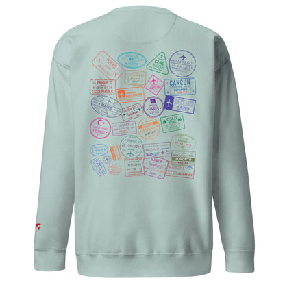 Wear Your Journey | The Passport Stamp Collection Premium Sweatshirt by Passport Outfitters