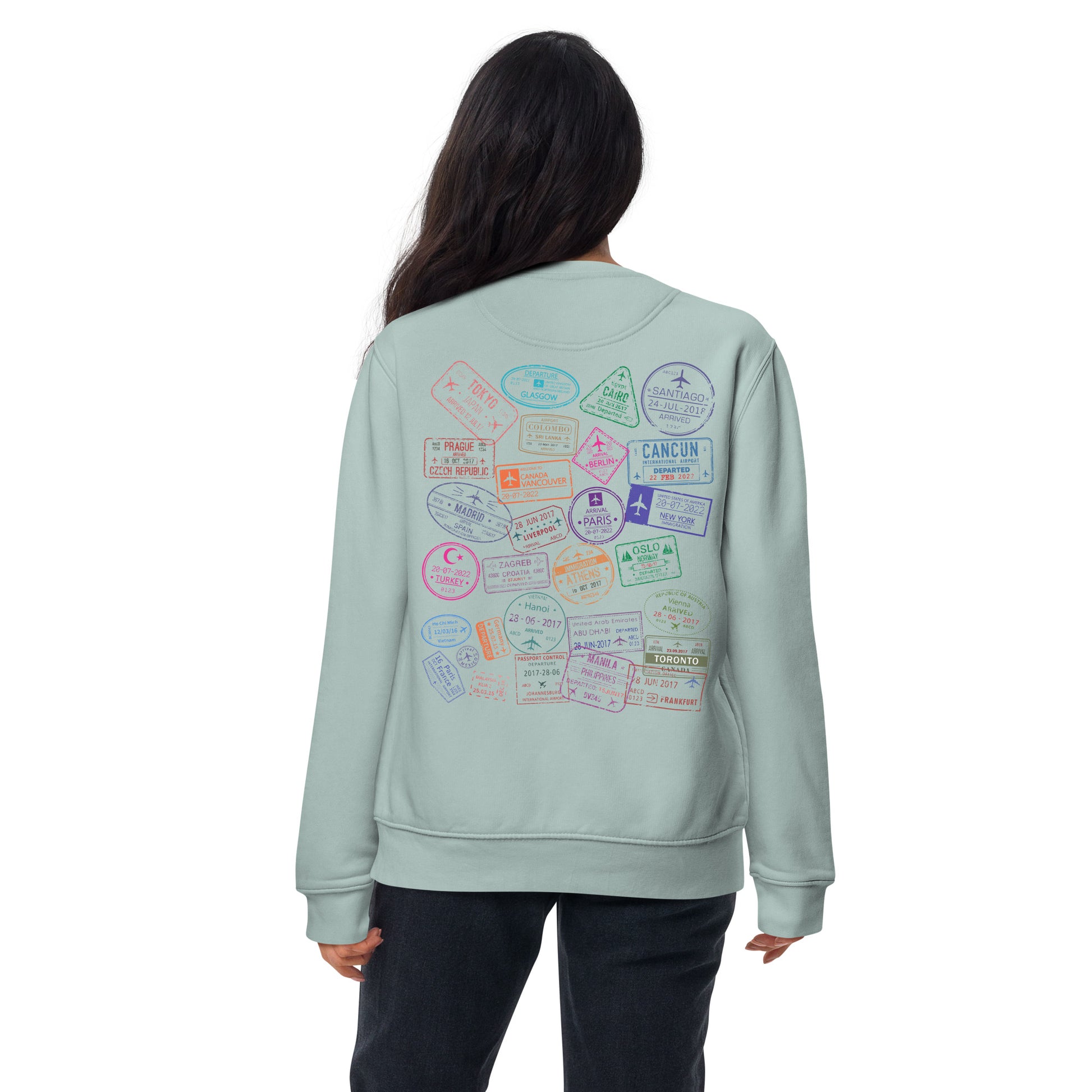 Wear Your Journey | The Passport Stamp Collection Premium Sweatshirt by Passport Outfitters