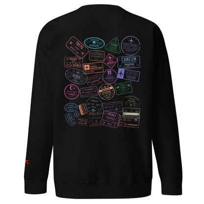 Wear Your Journey | The Passport Stamp Collection Premium Sweatshirt by Passport Outfitters