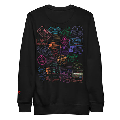 Global Passport Stamp Long Sleeve Graphic Travel Adventure Tee by Passport Outfitters