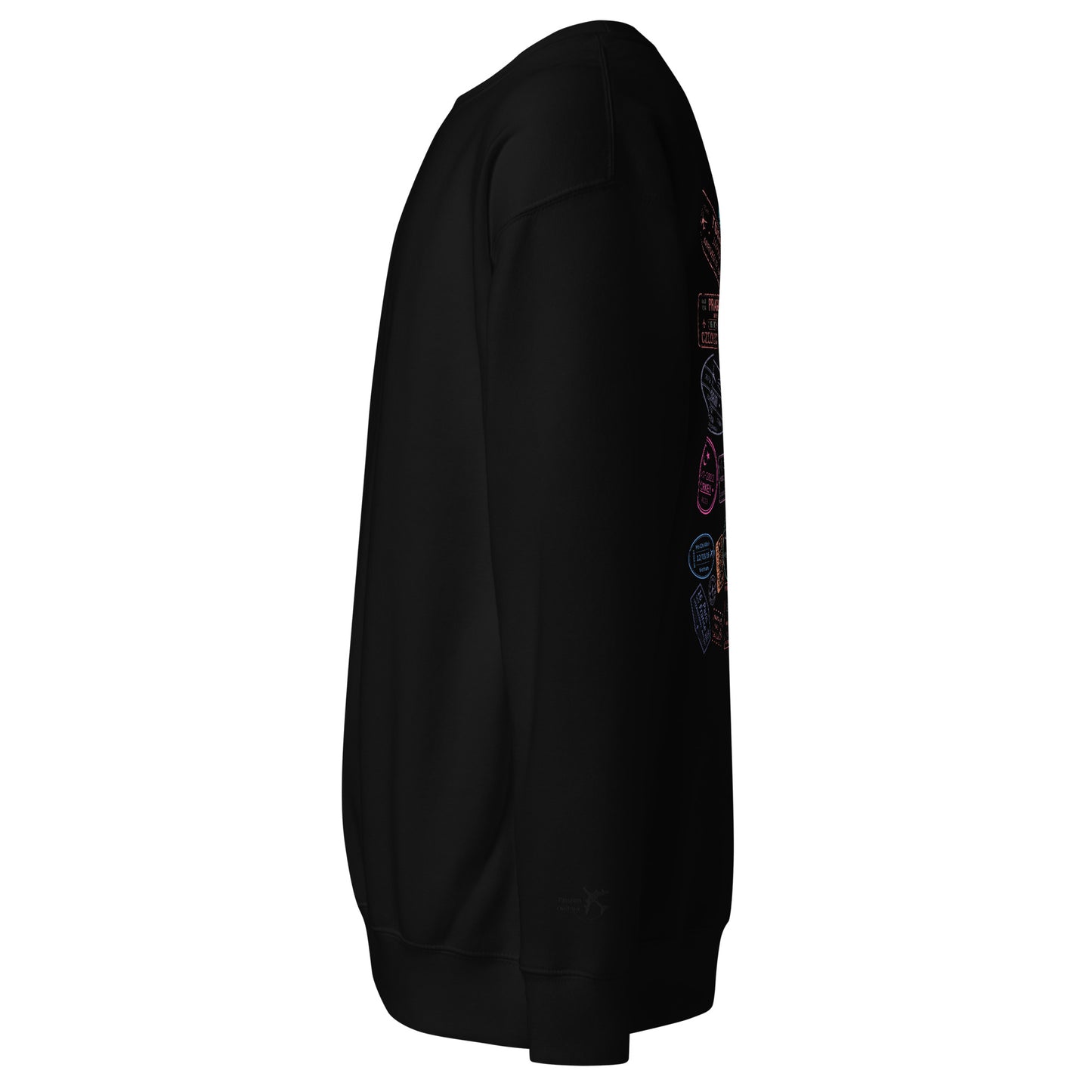 Women's "Wear Your Journey" Passport Stamp Sweatshirt – Stealth Black Edition by Passport Outfitters