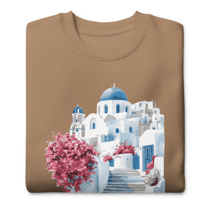 Greece Heritage Santorini Unisex Premium Sweatshirt | Mediterranean Travel Crewneck by Passport Outfitters