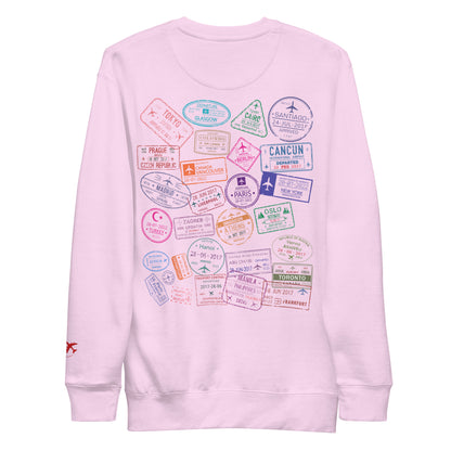 Global Passport Stamp Long Sleeve Graphic Travel Adventure Tee by Passport Outfitters