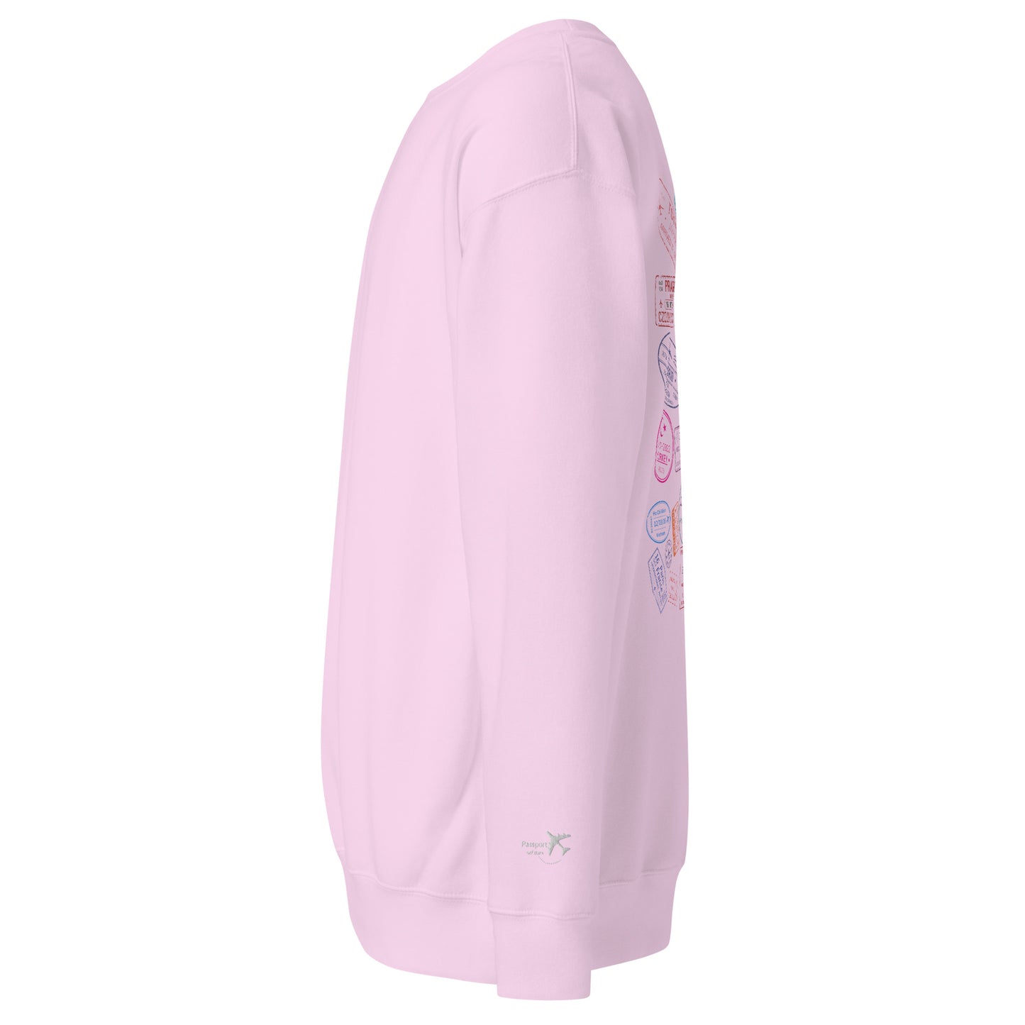 Women's "Wear Your Journey" Passport Stamp Sweatshirt – Classic White Edition by Passport Outfitters