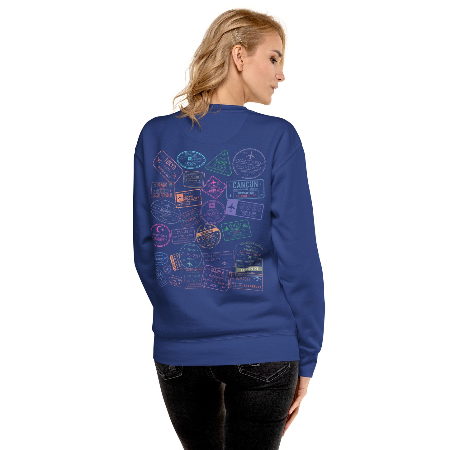 Wear Your Journey | The Passport Stamp Collection Premium Sweatshirt by Passport Outfitters