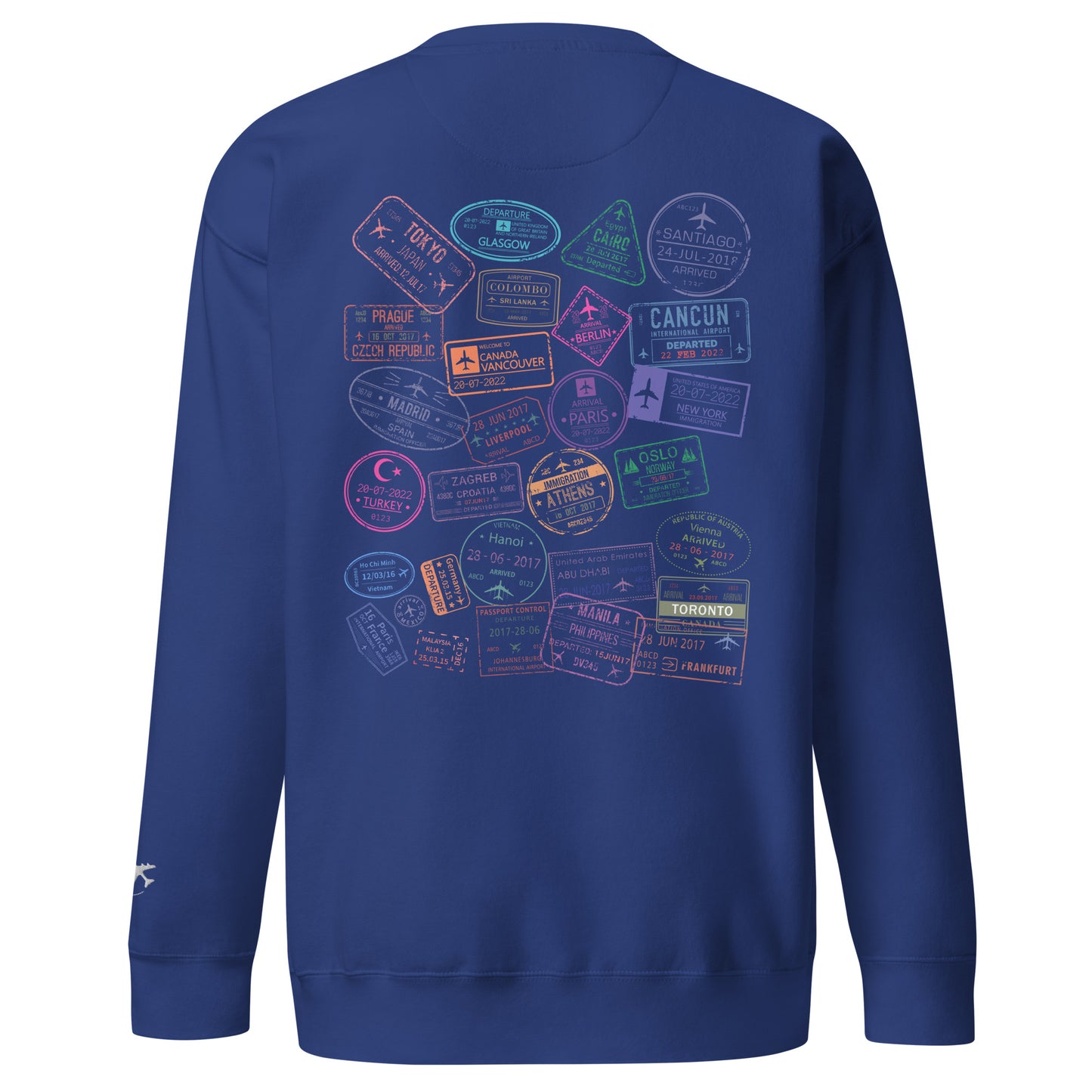 Women's "Wear Your Journey" Passport Stamp Sweatshirt – Classic White Edition by Passport Outfitters