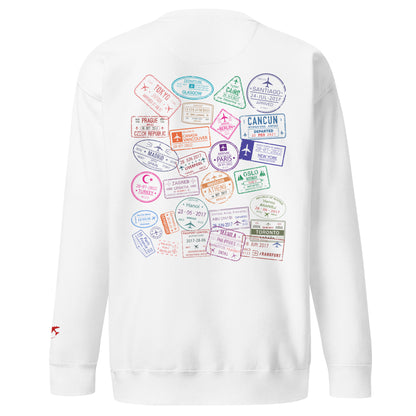 Wear Your Journey | The Passport Stamp Collection Premium Sweatshirt by Passport Outfitters