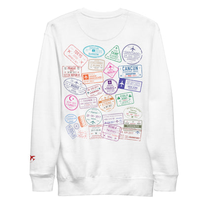 Global Passport Stamp Long Sleeve Graphic Travel Adventure Tee by Passport Outfitters