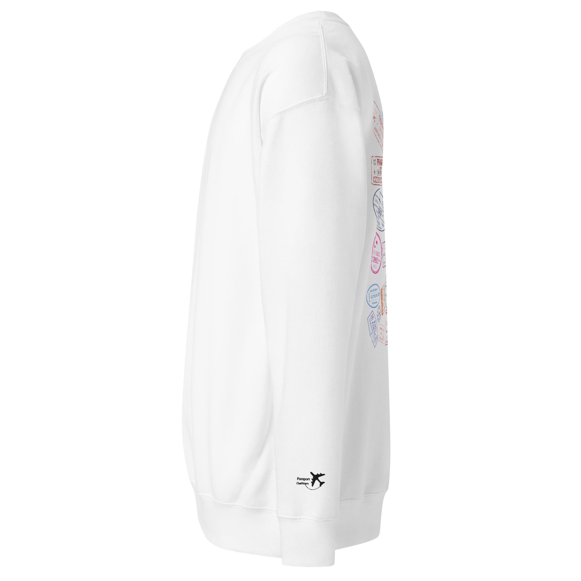 Women's "Wear Your Journey" Passport Stamp Sweatshirt – Stealth Black Edition by Passport Outfitters