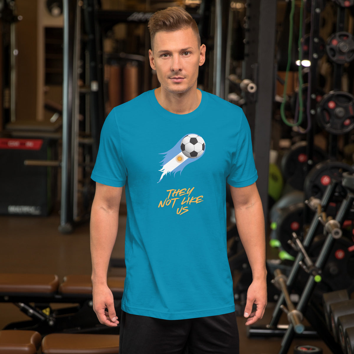 Argentina Soccer T-Shirt | "They Not Like Us" Casual Cotton Futbol Streetwear Graphic Tee | Passport Outfitters by Passport Outfitters