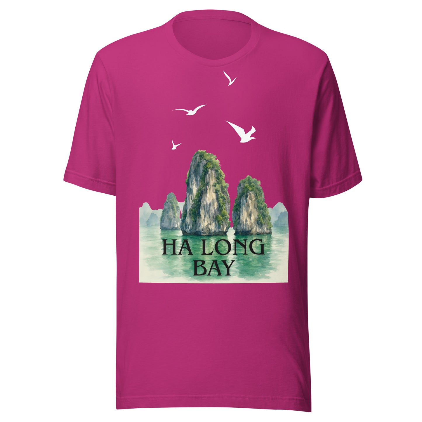 Ha Long Bay Vietnam Watercolor Limestone Karsts T-Shirt | Travel Apparel by Passport Outfitters