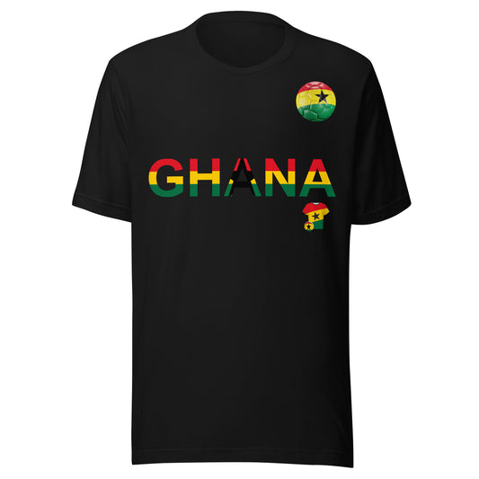 Ghana Football Fan T-Shirt – Black Stars Unisex Tee by Passport Outfitters