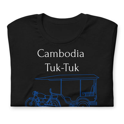 Cambodia Tuk-Tuk Graphic T-Shirt - Royal Blue by Passport Outfitters