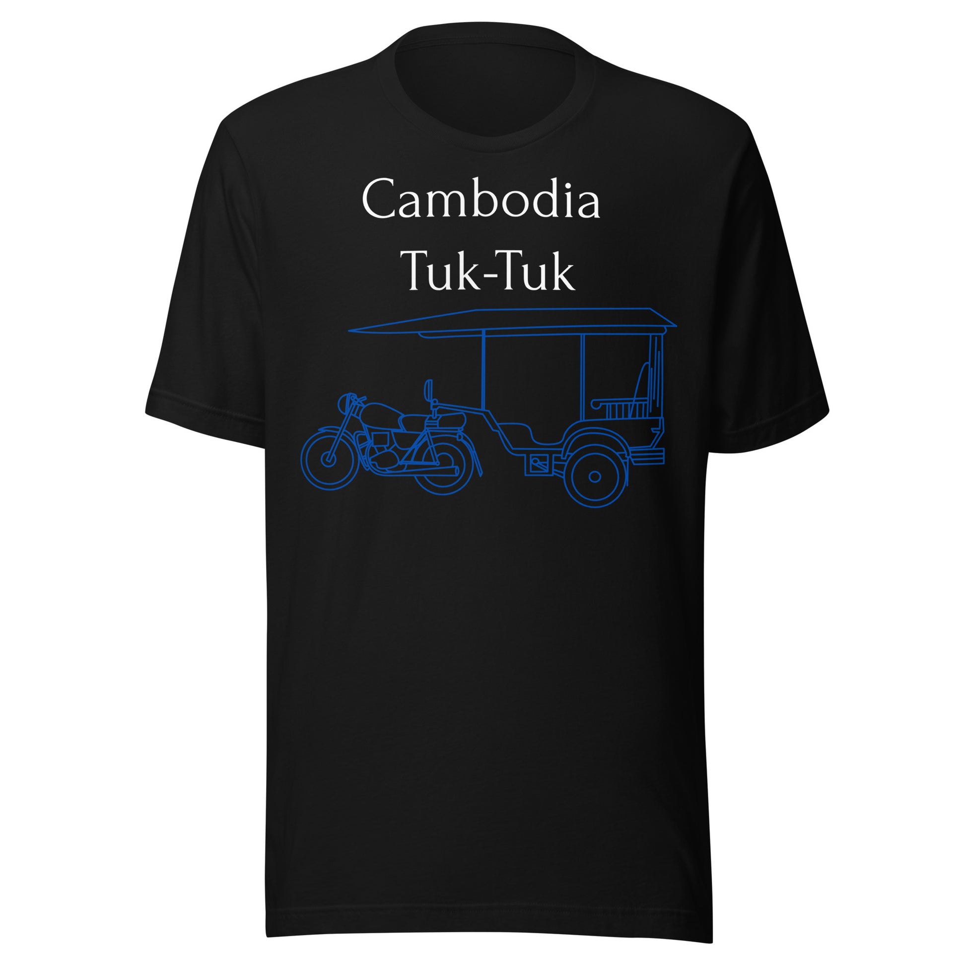 Cambodia Tuk-Tuk Graphic T-Shirt - Royal Blue by Passport Outfitters