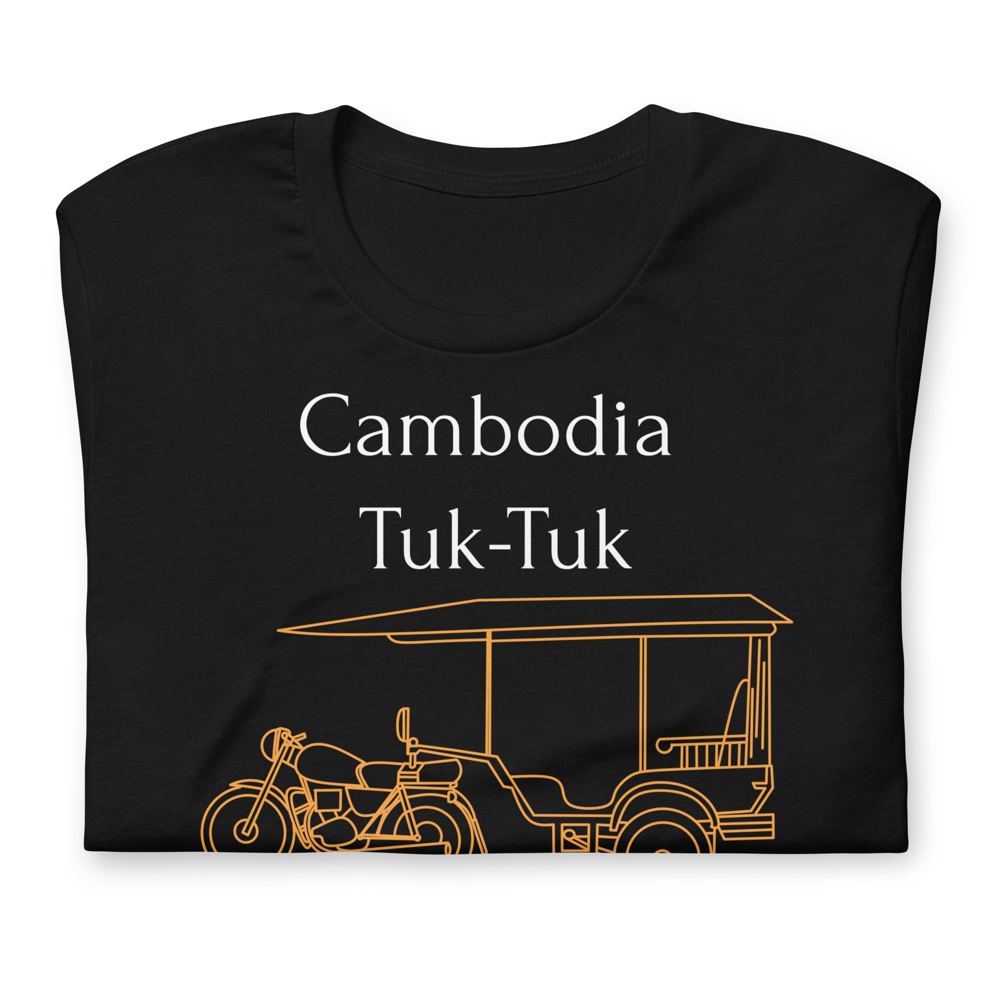 Cambodia Tuk-Tuk Graphic T-Shirt - Cambodian Gold by Passport Outfitters