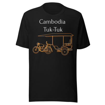 Cambodia Tuk-Tuk Graphic T-Shirt - Cambodian Gold by Passport Outfitters