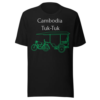 Cambodia Tuk-Tuk Graphic T-Shirt - Emerald Green by Passport Outfitters