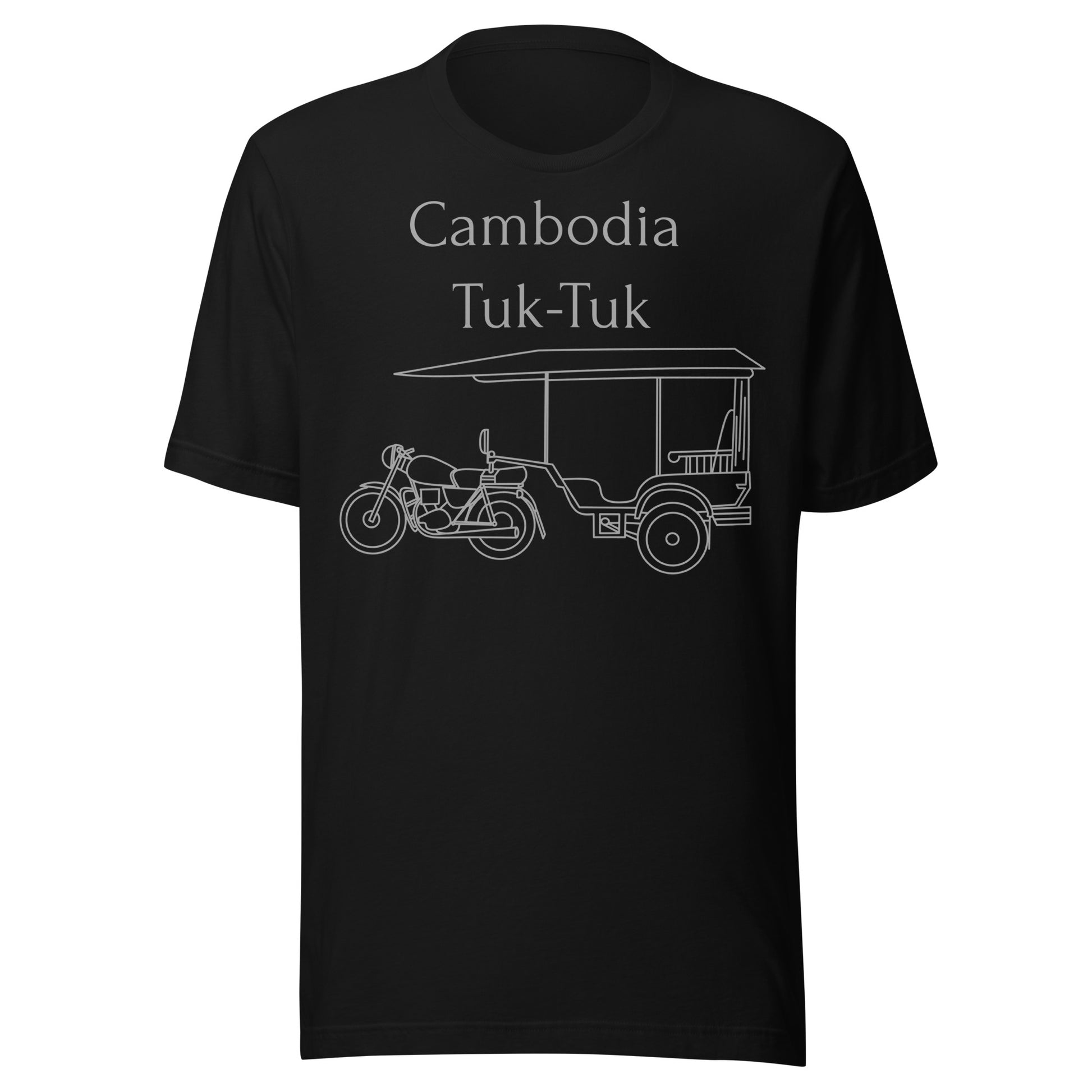 Cambodia Tuk-Tuk Graphic T-Shirt - Slate Grey by Passport Outfitters