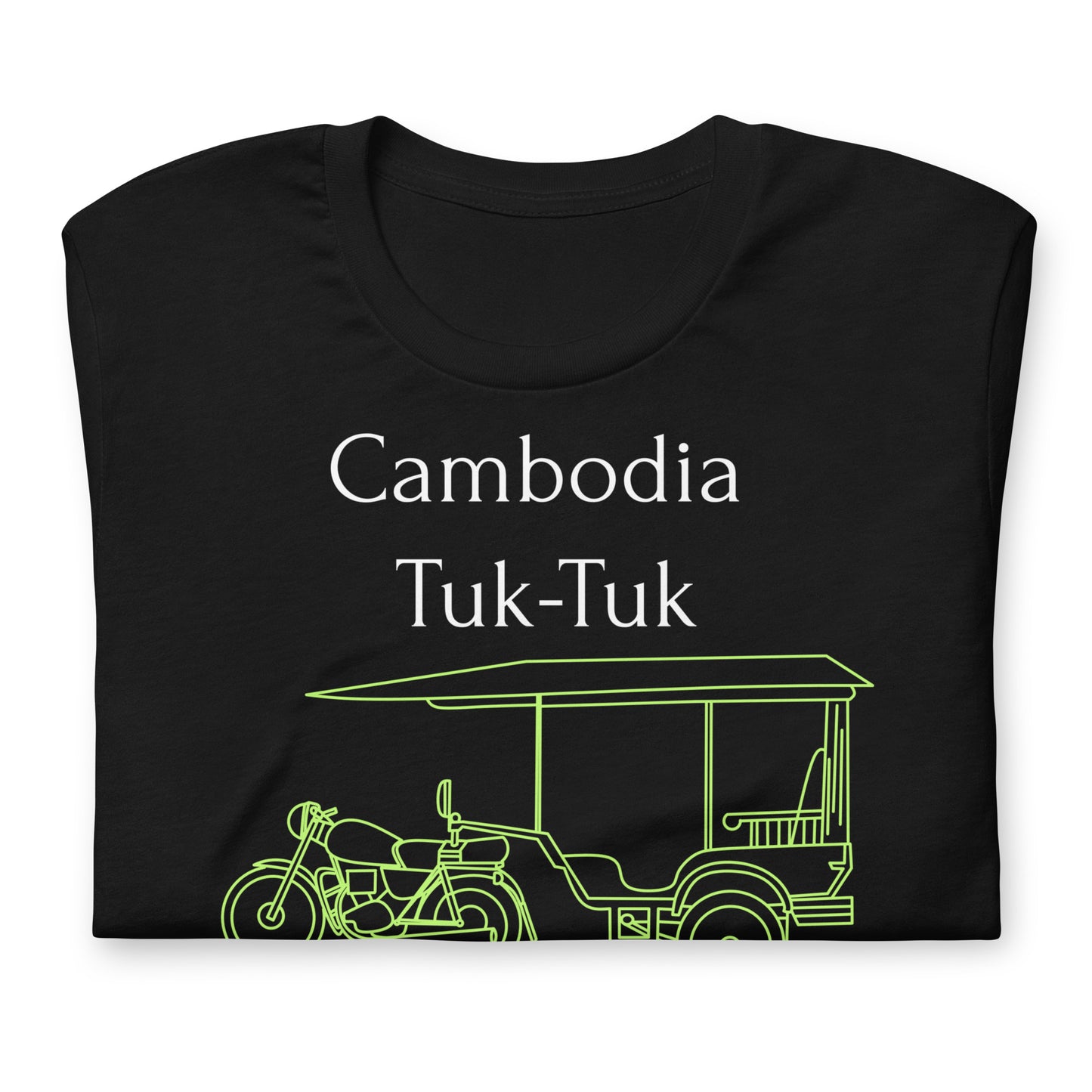 Cambodia Tuk-Tuk Graphic T-Shirt - Electric Neon by Passport Outfitters