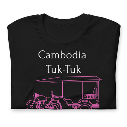 Cambodia Tuk-Tuk Graphic T-Shirt - Hot Pink by Passport Outfitters