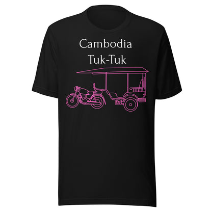 Cambodia Tuk-Tuk Graphic T-Shirt - Hot Pink by Passport Outfitters