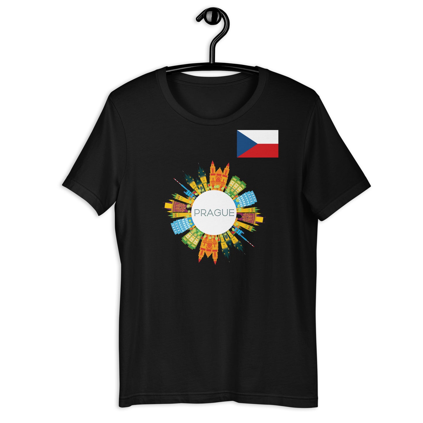 Prague Czech Republic Skyline Graphic T-Shirt | Travel Apparel by Passport Outfitters