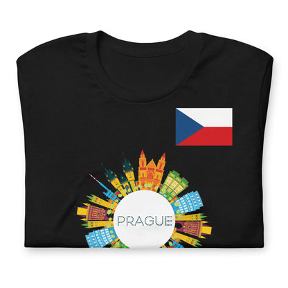 Prague Czech Republic Skyline Graphic T-Shirt | Travel Apparel by Passport Outfitters