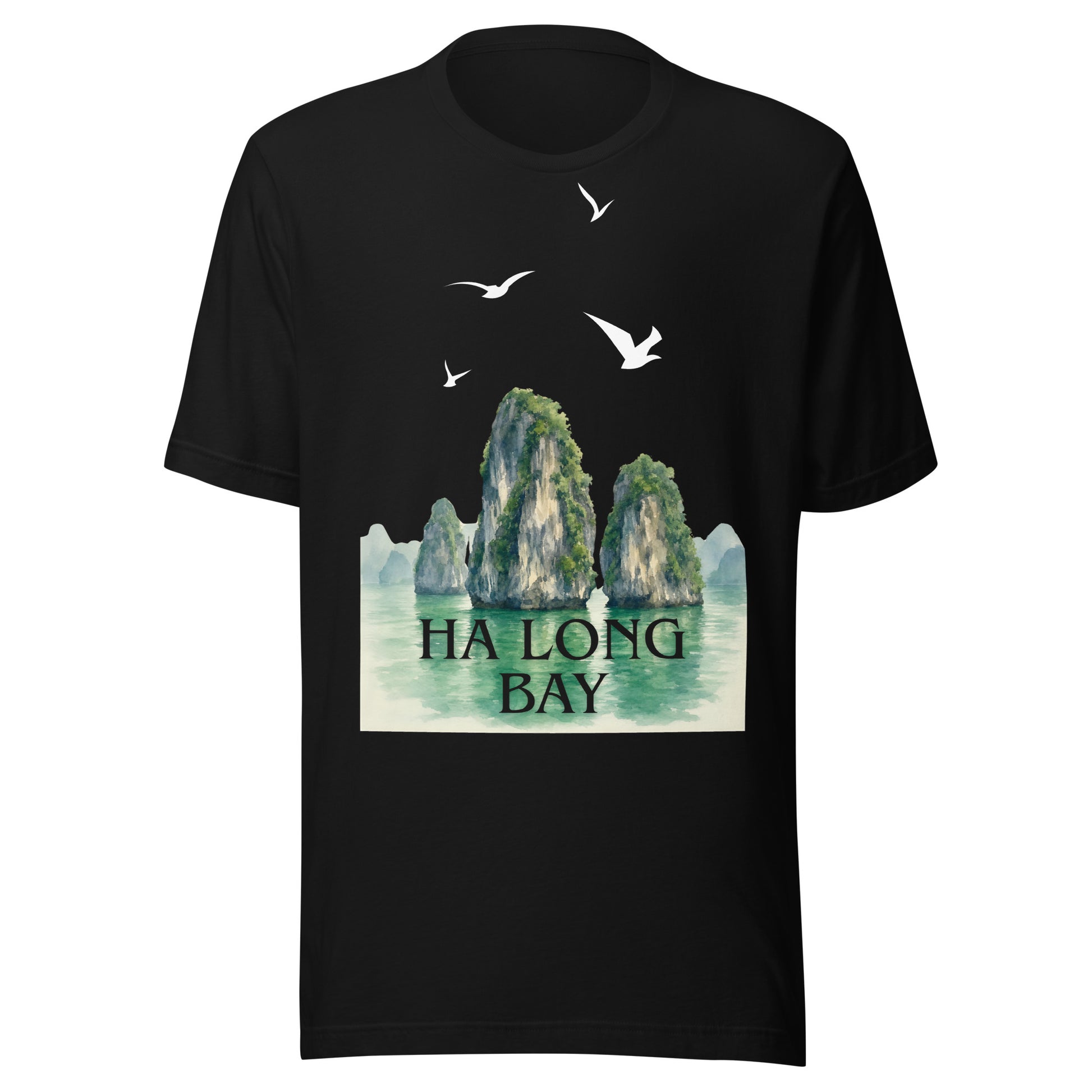 Ha Long Bay Vietnam Watercolor Limestone Karsts T-Shirt | Travel Apparel by Passport Outfitters