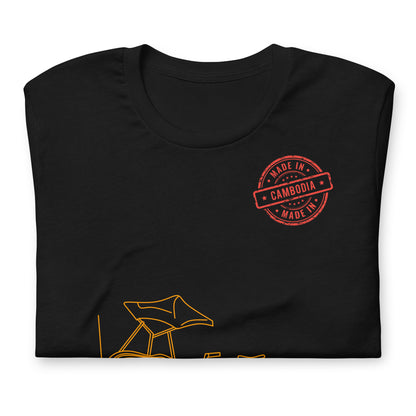 Cambodia Cyclo Rickshaw Vintage Line Art T-Shirt | ASEAN Travel Series by Passport Outfitters
