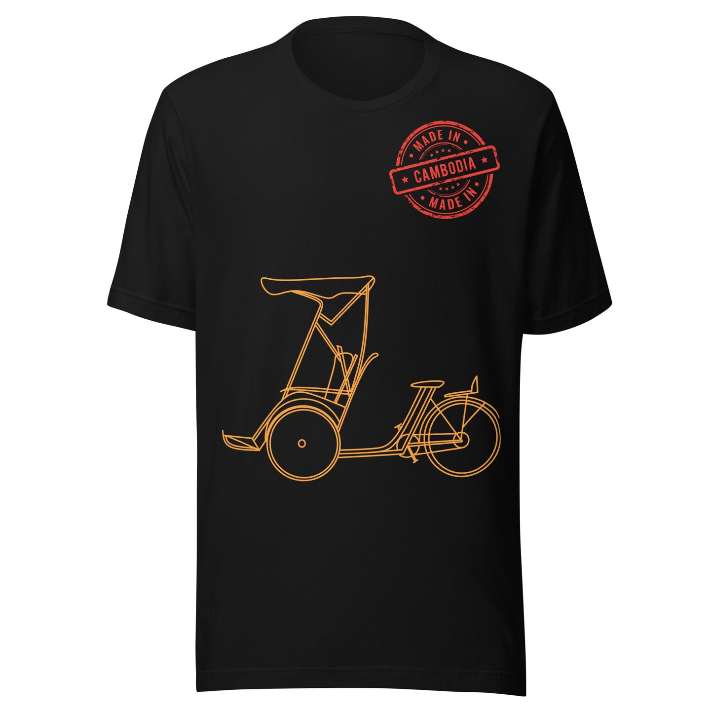 Cambodia Traditional Cyclo Pedicab Graphic T-Shirt | ASEAN Travel Series (Edition II) by Passport Outfitters