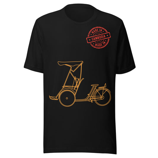 Cambodia Traditional Cyclo Pedicab Graphic T-Shirt | ASEAN Travel Series (Edition II) by Passport Outfitters