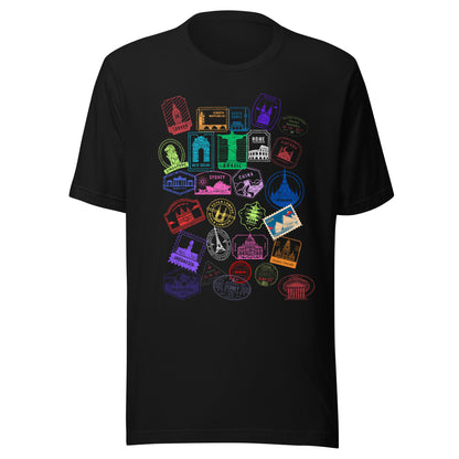 Global Passport Stamps Graphic T-Shirt | Travel & Wanderlust Tee by Passport Outfitters