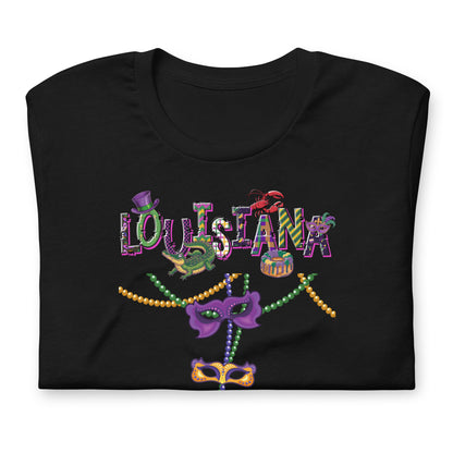 Louisiana Mardi Gras Unisex t-shirt by Passport Outfitters