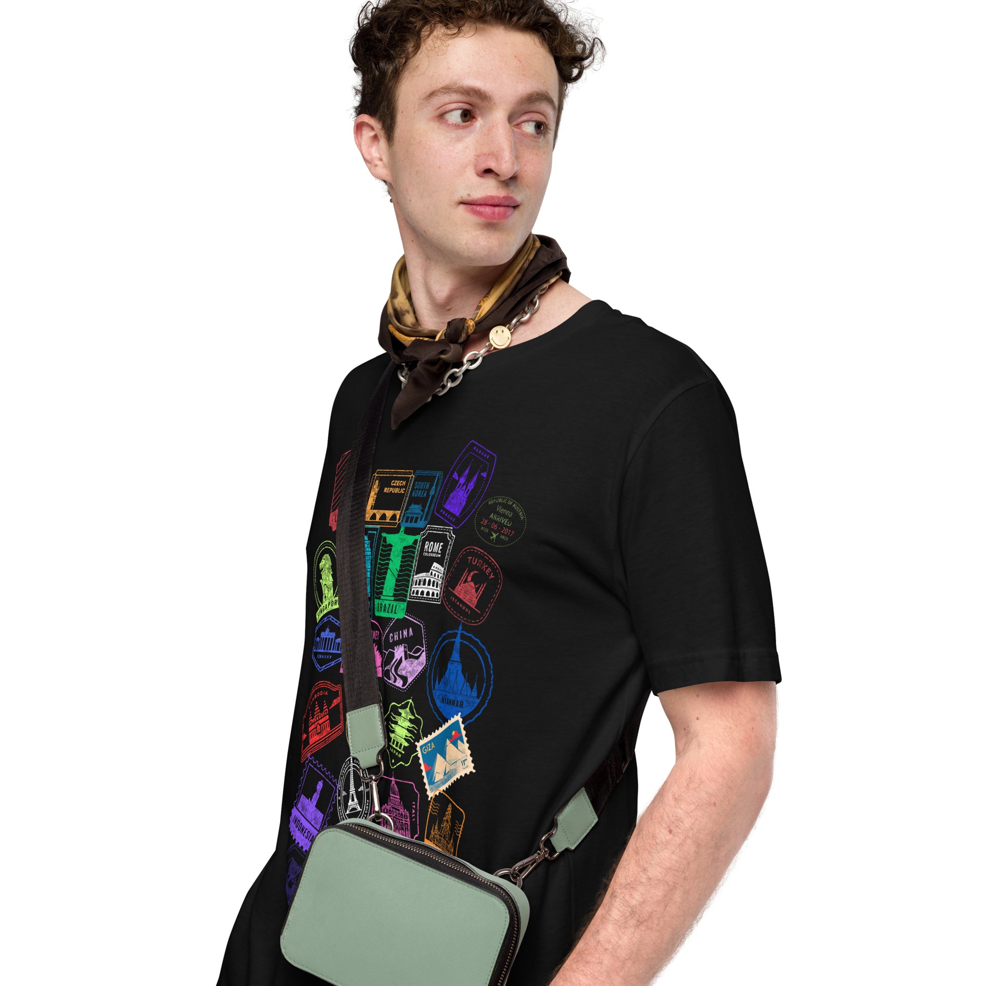 Global Passport Stamps Graphic T-Shirt | Travel & Wanderlust Tee by Passport Outfitters