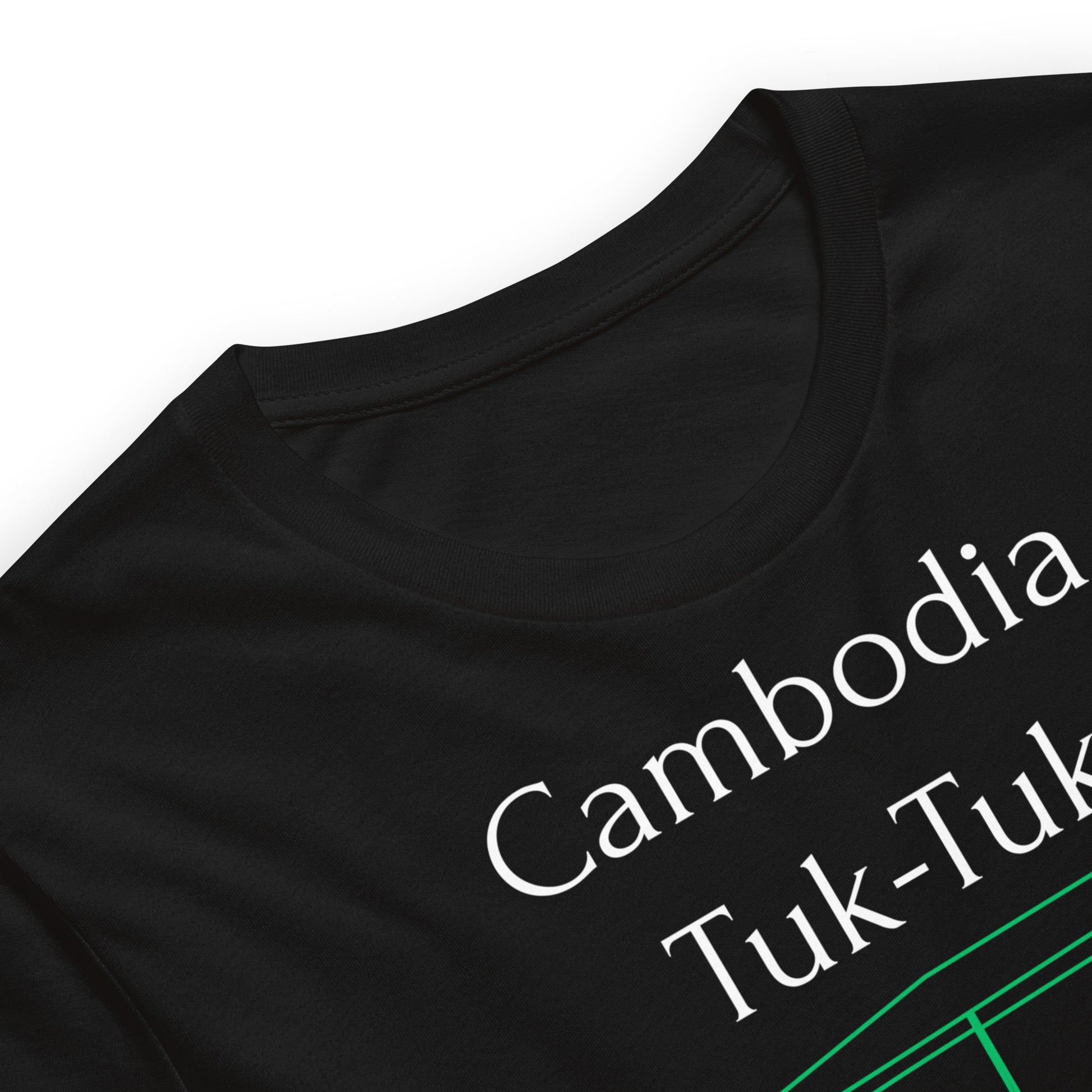 Cambodia Tuk-Tuk Graphic T-Shirt - Emerald Green by Passport Outfitters