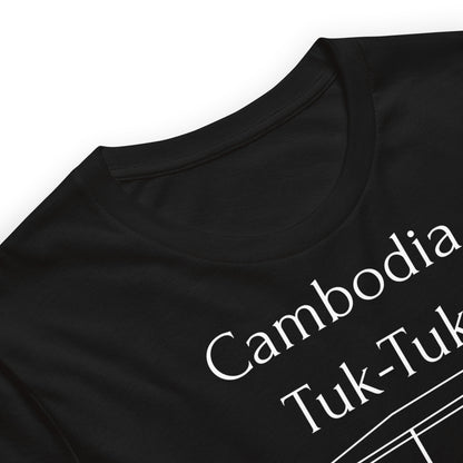 Cambodia Tuk-Tuk Graphic T-Shirt - Monochrome White by Passport Outfitters