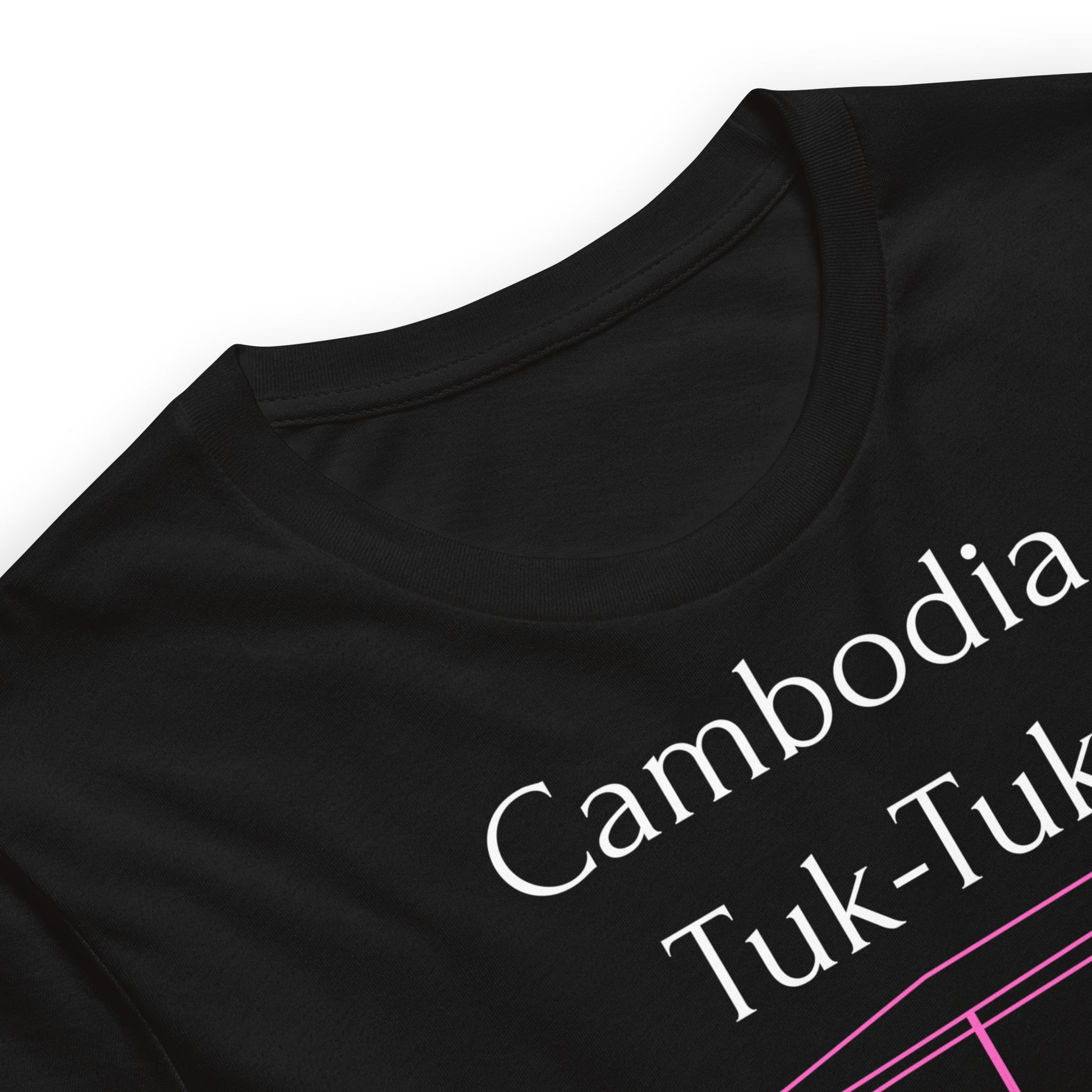 Cambodia Tuk-Tuk Graphic T-Shirt - Hot Pink by Passport Outfitters