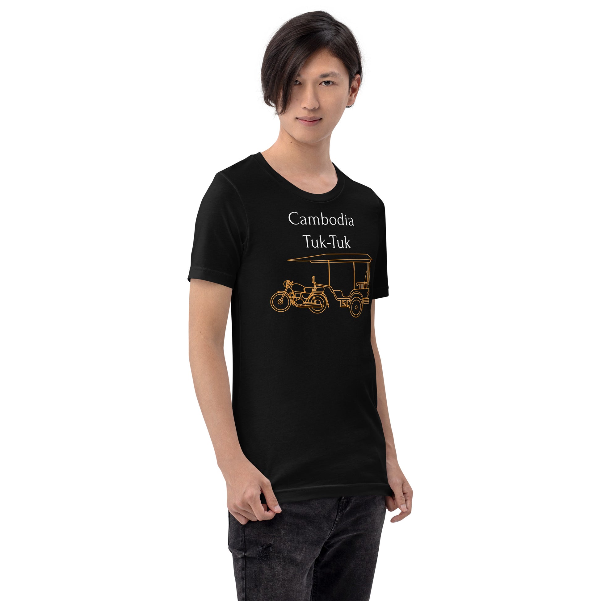 Cambodia Tuk-Tuk Graphic T-Shirt - Cambodian Gold by Passport Outfitters