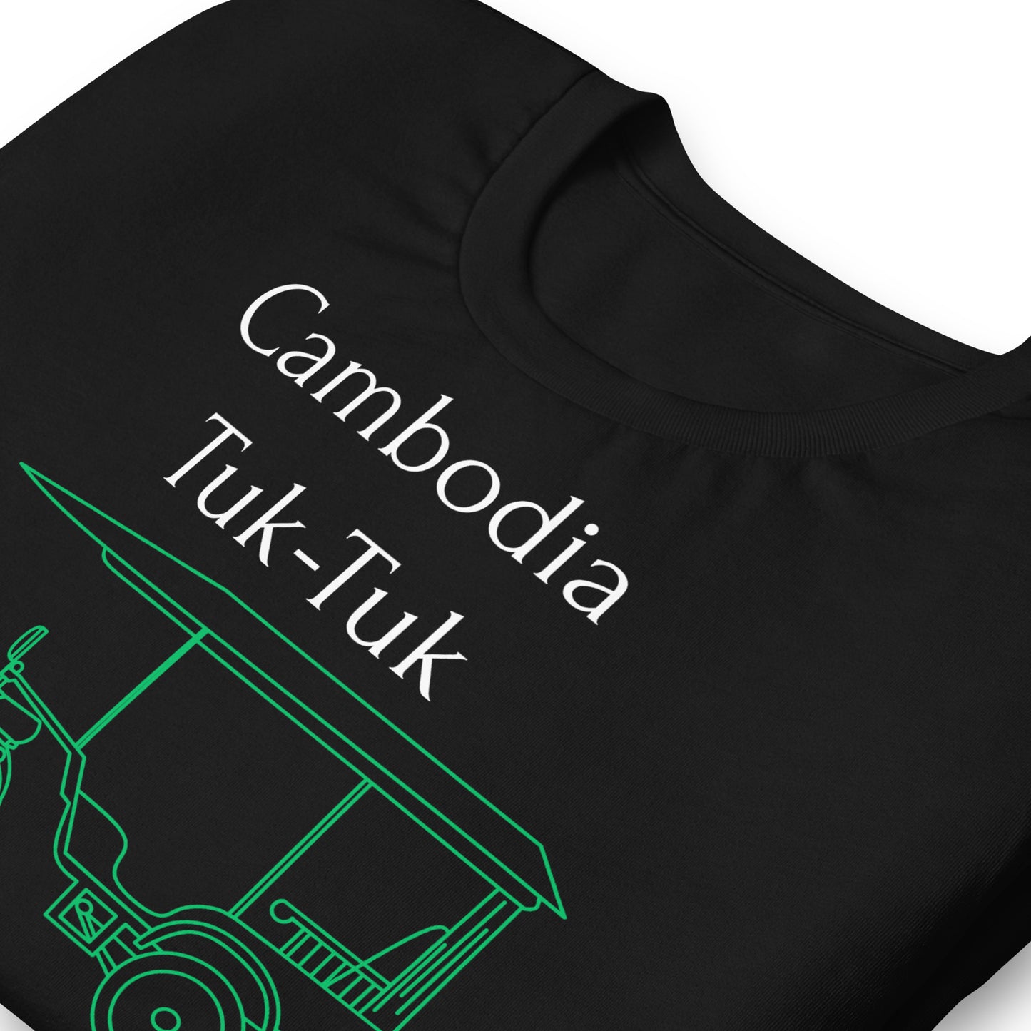 Cambodia Tuk-Tuk Graphic T-Shirt - Emerald Green by Passport Outfitters
