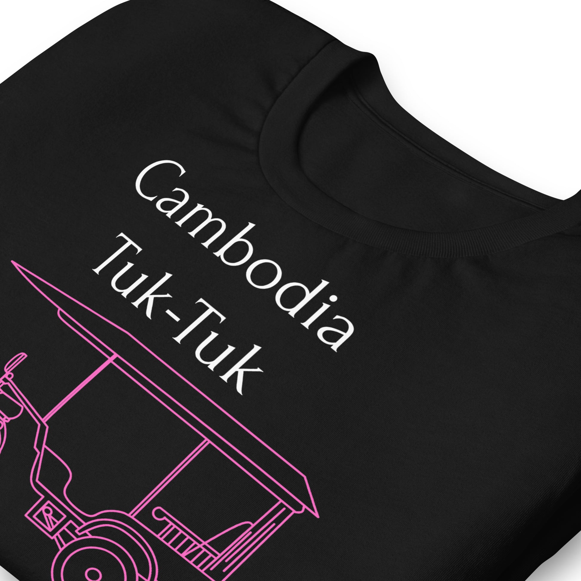Cambodia Tuk-Tuk Graphic T-Shirt - Hot Pink by Passport Outfitters