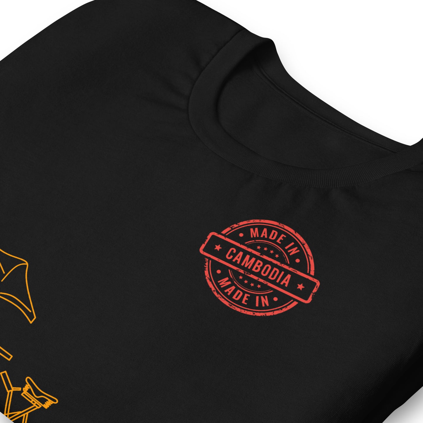 Cambodia Cyclo Rickshaw Vintage Line Art T-Shirt | ASEAN Travel Series by Passport Outfitters