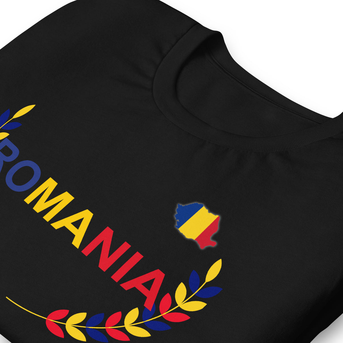 Romania Flag Laurel Crest Graphic Tee & Hoodie | Eastern European Travel Fit by Passport Outfitters