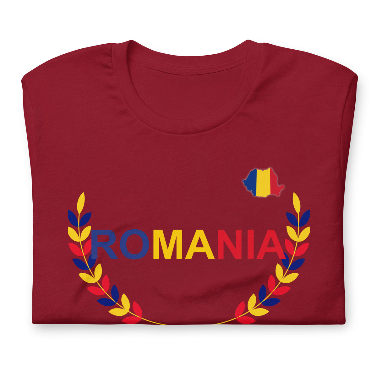 Romania Flag Laurel Crest Graphic Tee & Hoodie | Eastern European Travel Fit by Passport Outfitters