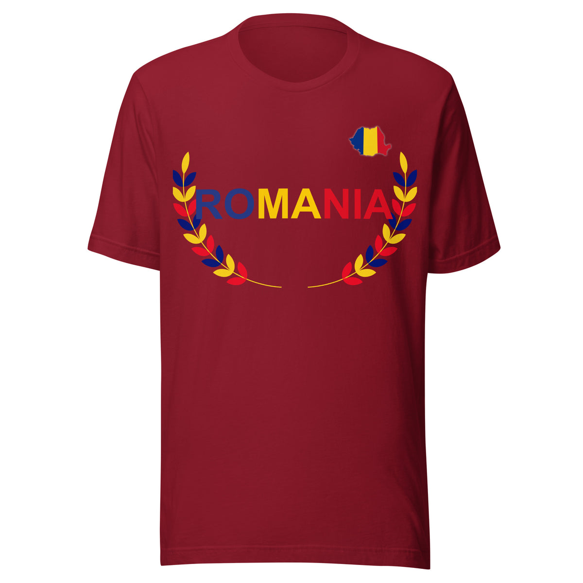 Romania Flag Laurel Crest Graphic Tee & Hoodie | Eastern European Travel Fit by Passport Outfitters