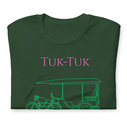 Tuk-Tuk Travel Tee – Pink & Emerald Green Edition by Passport Outfitters