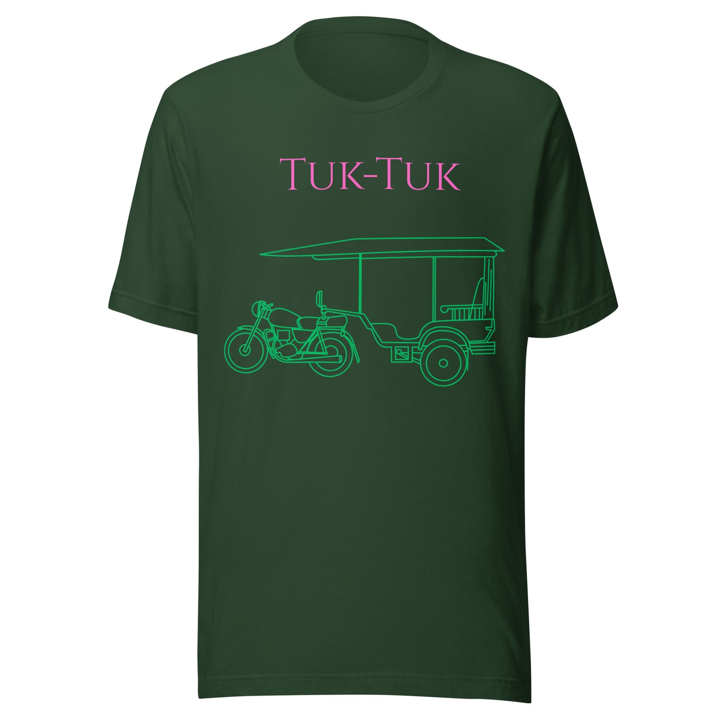 Tuk-Tuk Travel Tee – Pink & Emerald Green Edition by Passport Outfitters