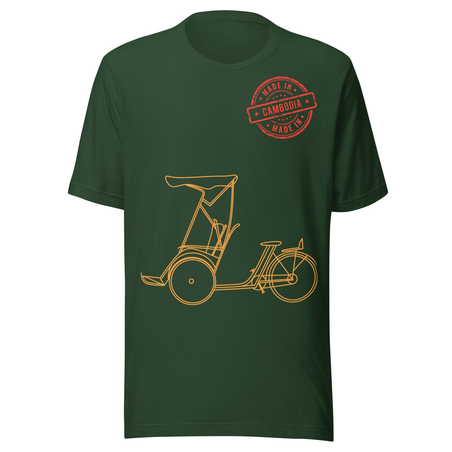 Cambodia Traditional Cyclo Pedicab Graphic T-Shirt | ASEAN Travel Series (Edition II) by Passport Outfitters