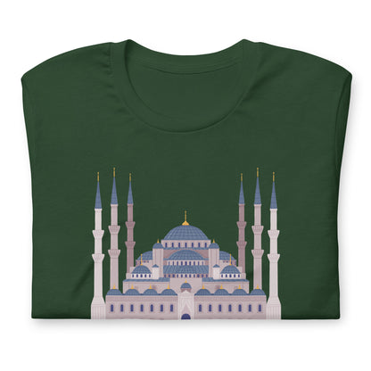 Istanbul Blue Mosque Graphic T-Shirt | Turkey Travel & Architecture Tee by Passport Outfitters