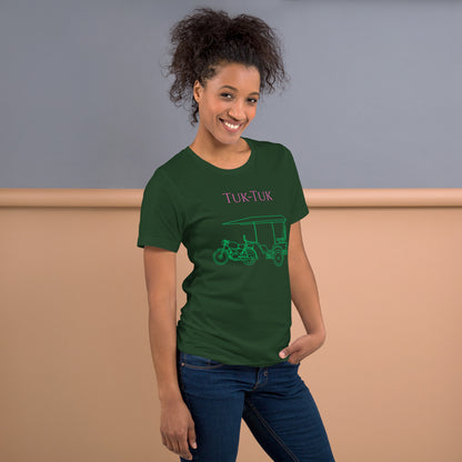 Tuk-Tuk Travel Tee – Pink & Emerald Green Edition by Passport Outfitters
